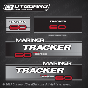 1994 1995 Mariner Tracker 60 hp Pro Series Decal set 824733A94