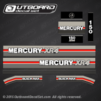 1991 Mercury 150 hp XR4 Black Max decal set (Outboards)