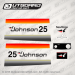 1977 Johnson 25 hp decal set 0388404 0387946 0387947