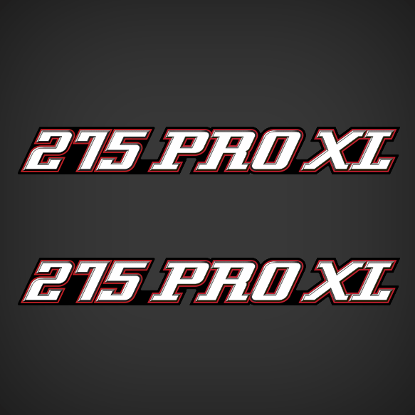 2005 Stratos 275 PRO XL flat decal set