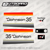 1977 Johnson 35 hp decal set 0388406 0387948 0387949