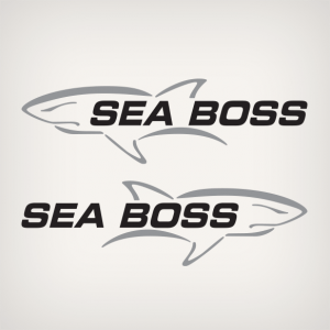 2004-2008 Sea Boss Hull Decal set Silver-Black