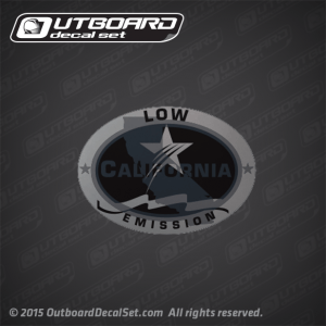 Evinrude California 1 star Low Emission decal