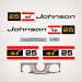 1971 Johnson 25 hp decal set 0384899