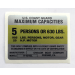 4X3-C-GREGOR BOAT COMPANY H-24/42L  Boat Capacity Decal (SILVER)