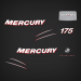 2006 Mercury Verado 175 Hp Four Stroke Decal Set 892565A06, 892565A02, 892565004