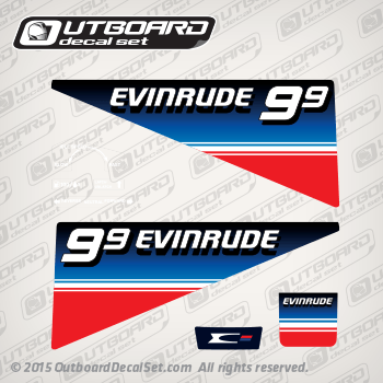 1980 Evinrude 9.9 hp, 10 hp decal set (Outboards)