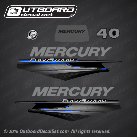 2013 Mercury 40 hp fourstroke decal set 8M0071111