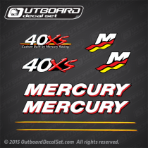 1996-2009 Mercury Racing 40 hp 40xs Custom Built decal set *