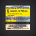 Alumacraft TS 175 Capacity decal