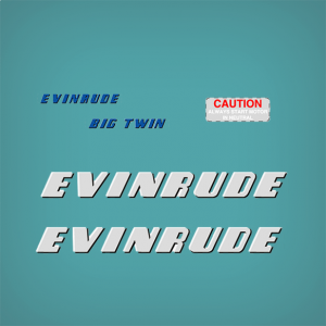 1951-1952 Evinrude 25 hp Bigtwin decal set *