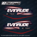 2007-2017 Evinrude 115, 135 HP flag decal set E-TEC Blue Models