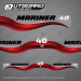 2003 2004 2005 2006 2007 2008 2009 2010 2011 2012 Mariner 40 hp Decal set Red