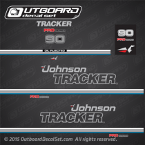 1992-1993 Johnson Tracker 90 hp decal set Pro Series