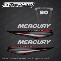 2014, 2015, 2016, 2017 Mercury 90 hp Fourstroke decal set 8M0088056, 8M0080235
