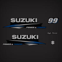 2010 2011 2012 2013 Suzuki 9.9 Hp Power & Torque Decal Set 