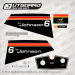 1975 Johnson 6 hp decal set 0387035 0386803