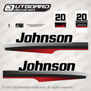 1997-1998 Johnson 20 hp decal set