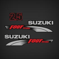 2006-2009 Suzuki 2.5 Hp Fourstroke Decal Set 61443-97J00, 61453-97J00, 61435-97J10