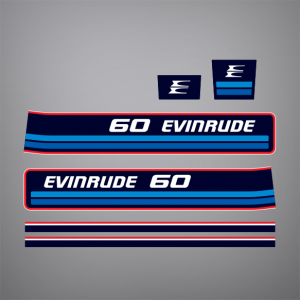 1982 Evinrude 60 hp decal set 0281867, 0209451, 0209452