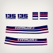 1974 1975 Evinrude 135 hp Strangler decal set