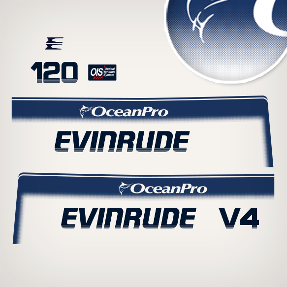 Evinrude Ocean Pro Outboard Decals