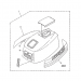 1990-1991-1992 Mariner 40 hp Electric top cowl 811860M, 811861M, 811988M, 814503M diagram 40835