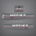 1990-1991-1992 Mariner 40 hp Manual decal set 810935A92 814516M