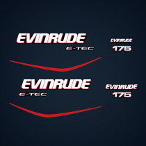 2006-2012 Evinrude 175 hp E-TEC decal set Blue models