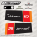 1976 Johnson 25 hp decal set 0387476 0386927