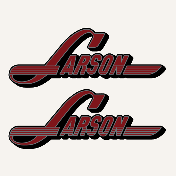 1959 Larson Vintage logo decal set new