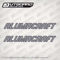2009 Alumacraft hull lettering decal set 50.8" x 6" Inches