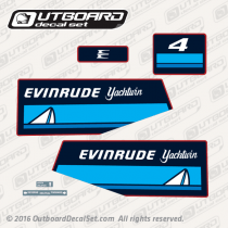 1985 Evinrude 4 hp yachtwin decal set