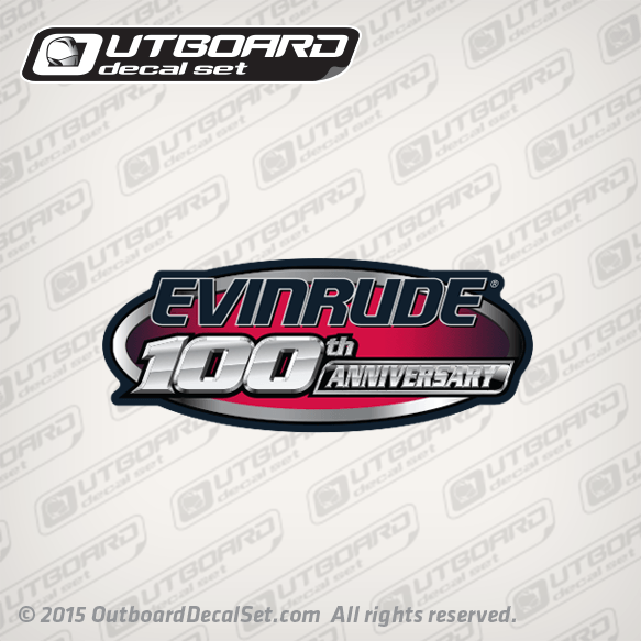 2009 Evinrude Logo 100th Anniversary 5" decal 0215870