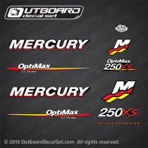2006-2012 Mercury Racing 250xs Optimax 3.2 Stroker decal set