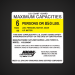 Bayliner Marine 16 Element Boat Capacity Decal U.S. COAST GUARD  MAXIMUM CAPACITIES  6 PERSONS OR 850 LBS.  1600 LBS, PERSONS, MOTOR, GEAR 88 H.P. MOTOR  THIS BOAT COMPLIES WITH U.S.COAST GUARD SAFETY STANDARDS IN EFFECT ON THE DATE OF CERTIFICATION  MANU