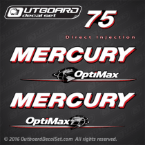 2006-2012 Mercury 75 hp Optimax ELPTO decal set 895231A06 896857002