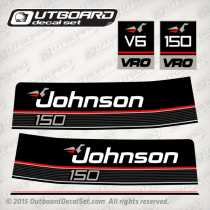 1989-1990 Johnson 150 hp V6 VRO decal set 0433142