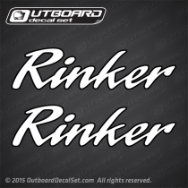 Rinker Outline Decal Ser #1 White16.5" X 4.250" Inches
