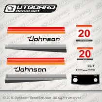 1980 Johnson 20 hp decal set 0390351 0390273 *
