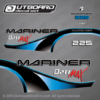 1999 2000 Mariner optimax 225 hp decal set (Outboard)