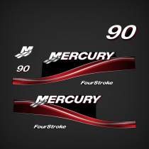 2005 Mercury 90 hp FourStroke decal set 804857A05 Red