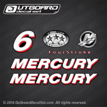 2006-2012 Mercury 6 hp fourstroke decal set