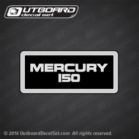 1994-1995 Mercury 150 hp front decal