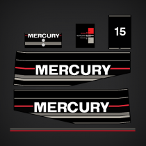 1989 1990 1991 Mercury Outboard 15 hp decal set NEW