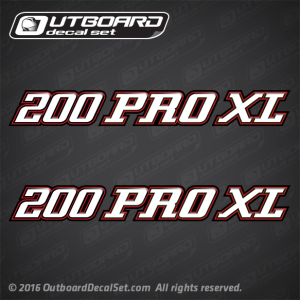 2002-2008 Stratos 200 PRO XL flat decals
