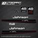 1995-1996 Johnson 48 hp SPL decal set 0437758, 0433649, 0437257, 0435159