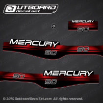 1996 1997 1998 Mercury 90 hp decal set (Outboards)