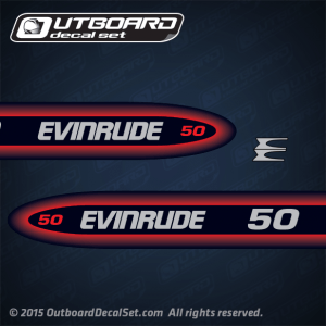 1998 Evinrude 50 hp decal set 0285060 0285006