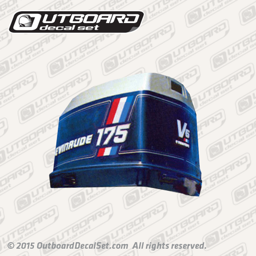 1979 Evinrude 175 hp Sport V6 decal set 0281313, 0281255